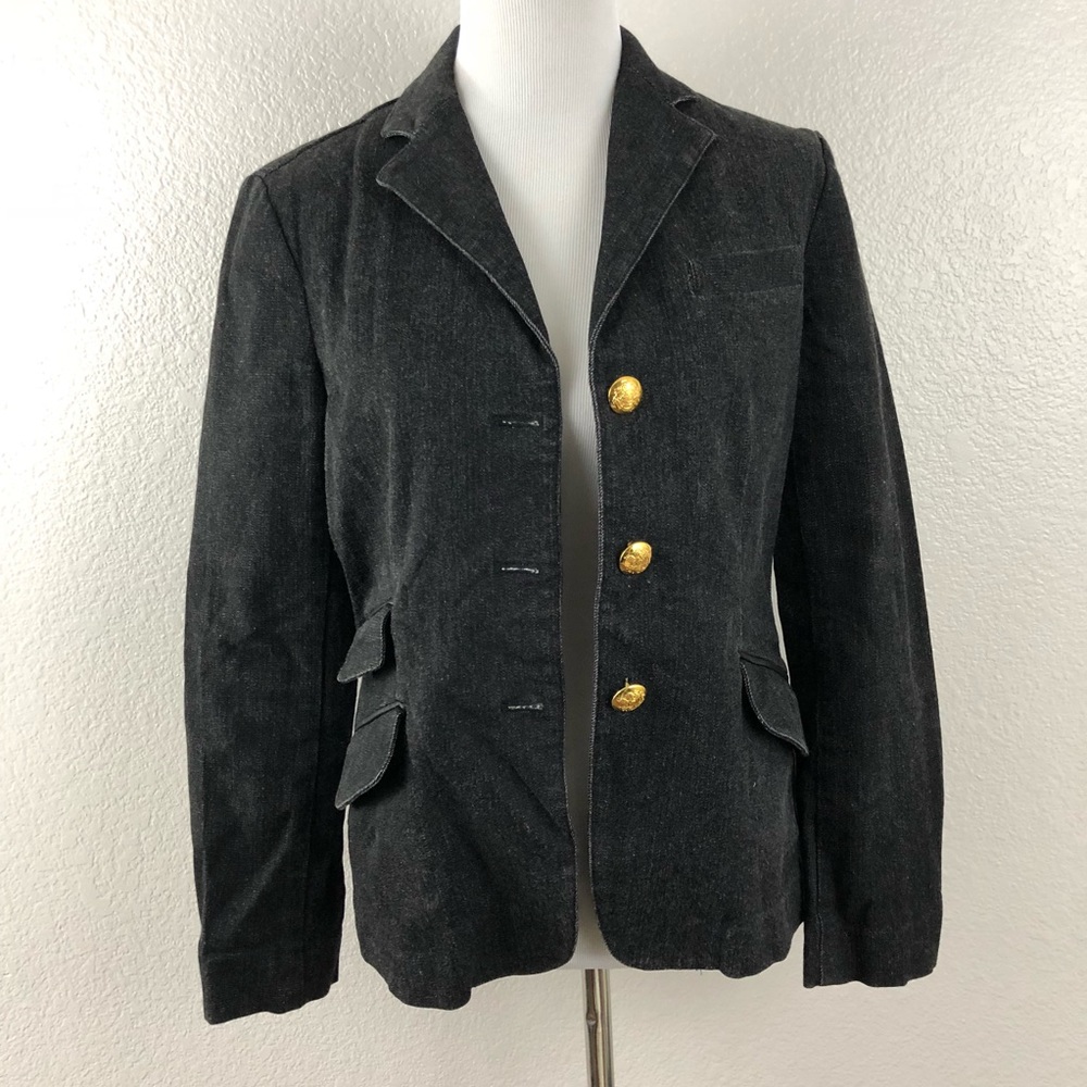 Lauren Jeans Co Ralph Lauren Black Denim Jacket 6